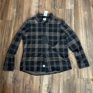 7 Diamond Men's Black Plaid Shirt